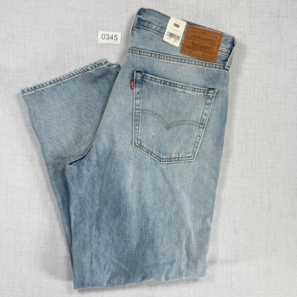 NWT Levi's Premium 568 Stay Loose Patchwork Jeans Distressed Cotton Size 36x30 - Picture 3 of 12